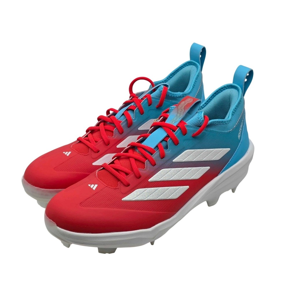 adidas Adizero Impact TPU Candy Baseball Cleats Men's 12 Red Blue NEW JR7826